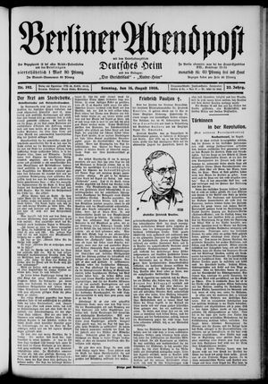 Berliner Abendpost vom 16.08.1908