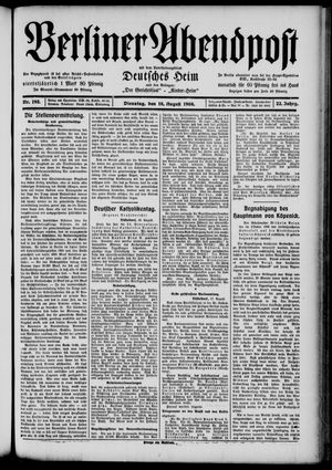 Berliner Abendpost on Aug 18, 1908