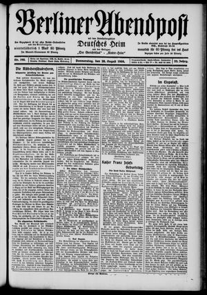 Berliner Abendpost vom 20.08.1908