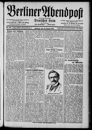 Berliner Abendpost vom 23.08.1908