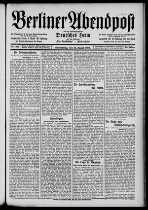 Berliner Abendpost vom 27.08.1908