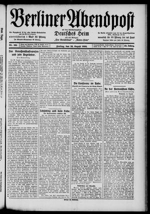 Berliner Abendpost vom 28.08.1908