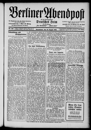 Berliner Abendpost vom 29.08.1908