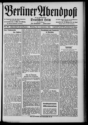 Berliner Abendpost on Sep 1, 1908