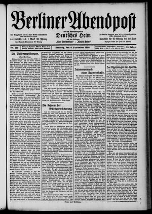 Berliner Abendpost vom 06.09.1908