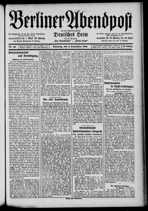 Berliner Abendpost vom 08.09.1908
