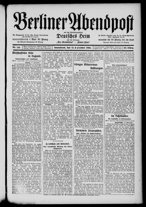 Berliner Abendpost vom 12.09.1908