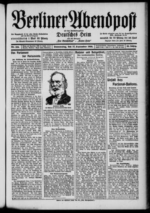 Berliner Abendpost vom 17.09.1908