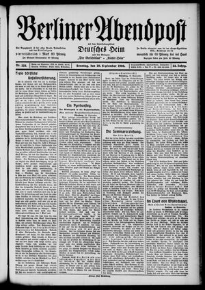 Berliner Abendpost vom 20.09.1908