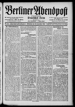Berliner Abendpost vom 23.09.1908
