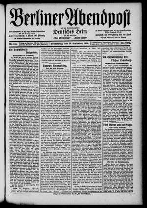 Berliner Abendpost vom 24.09.1908