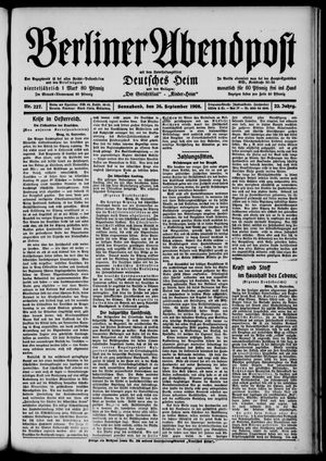Berliner Abendpost vom 26.09.1908