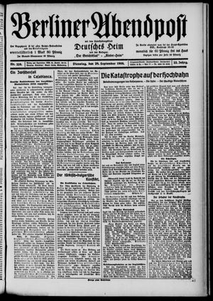 Berliner Abendpost vom 29.09.1908