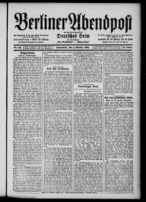 Berliner Abendpost vom 03.10.1908