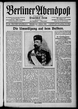 Berliner Abendpost vom 07.10.1908