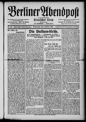 Berliner Abendpost vom 08.10.1908