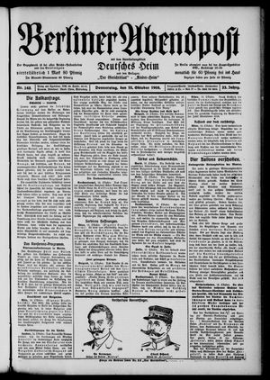 Berliner Abendpost vom 15.10.1908
