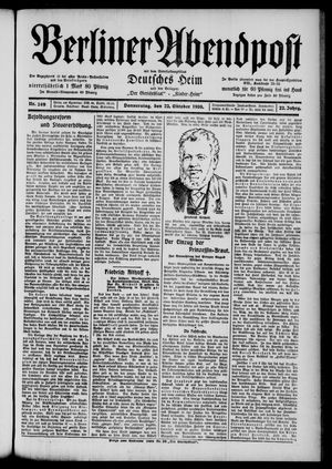 Berliner Abendpost vom 22.10.1908