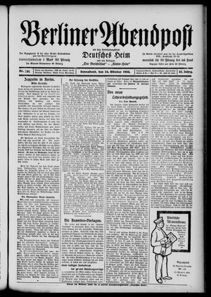 Berliner Abendpost vom 24.10.1908