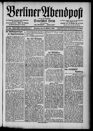 Berliner Abendpost vom 27.10.1908