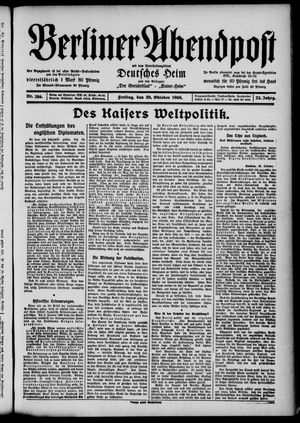 Berliner Abendpost vom 30.10.1908