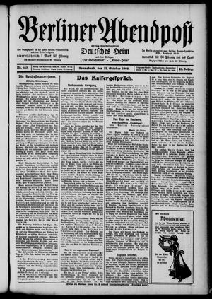 Berliner Abendpost vom 31.10.1908