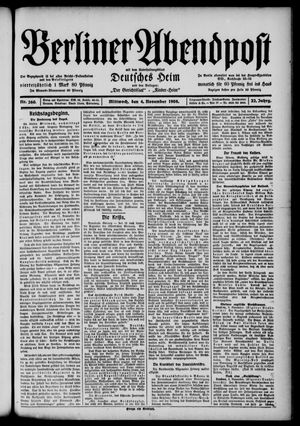 Berliner Abendpost vom 04.11.1908