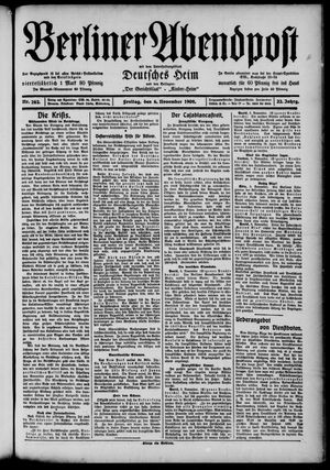 Berliner Abendpost vom 06.11.1908