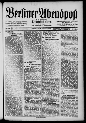 Berliner Abendpost on Nov 8, 1908