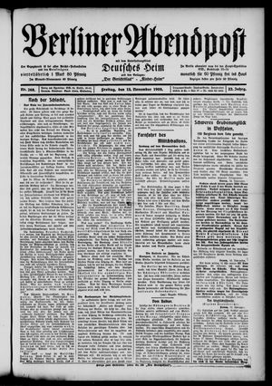 Berliner Abendpost vom 13.11.1908