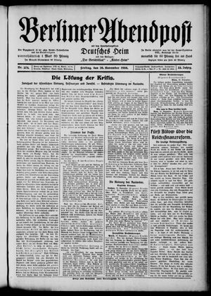 Berliner Abendpost vom 20.11.1908