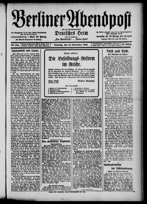 Berliner Abendpost vom 22.11.1908