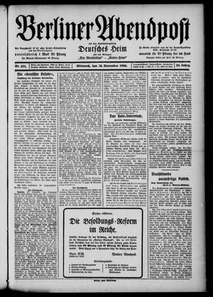 Berliner Abendpost vom 25.11.1908