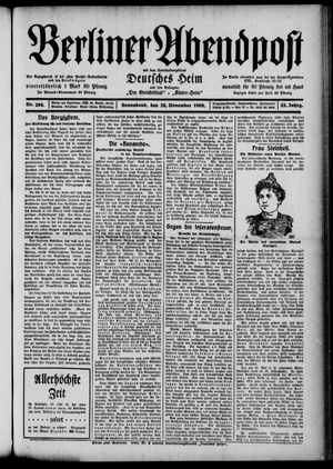 Berliner Abendpost vom 28.11.1908
