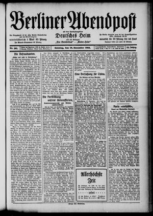 Berliner Abendpost vom 29.11.1908