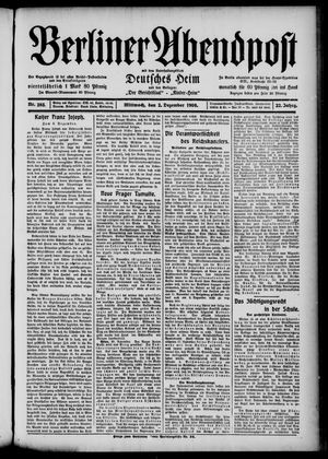 Berliner Abendpost vom 02.12.1908