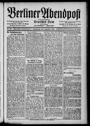 Berliner Abendpost vom 03.12.1908