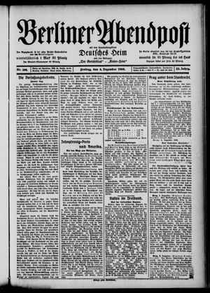 Berliner Abendpost vom 04.12.1908