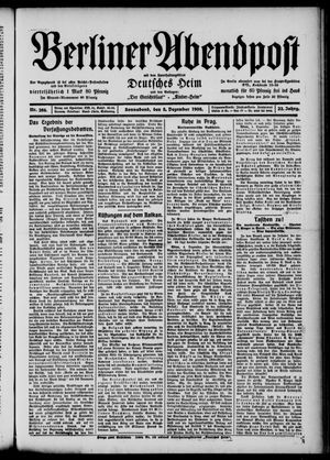 Berliner Abendpost vom 05.12.1908