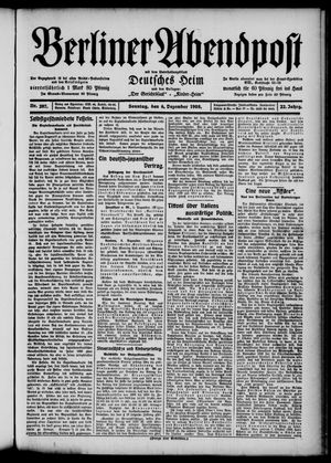 Berliner Abendpost vom 06.12.1908