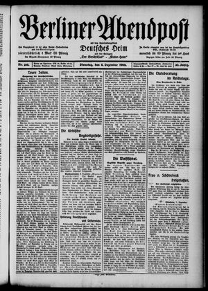 Berliner Abendpost vom 08.12.1908