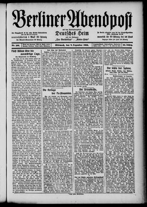 Berliner Abendpost vom 09.12.1908