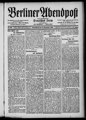 Berliner Abendpost vom 12.12.1908