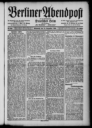 Berliner Abendpost vom 16.12.1908