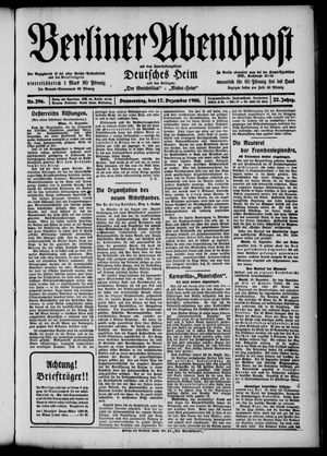 Berliner Abendpost vom 17.12.1908