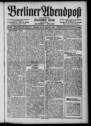 Berliner Abendpost vom 22.12.1908