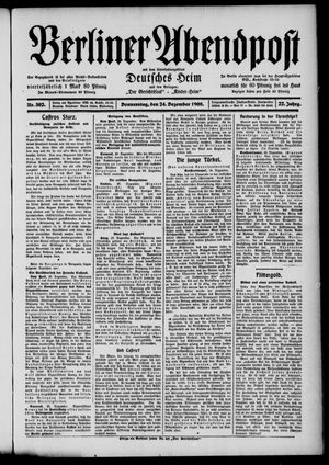 Berliner Abendpost vom 24.12.1908