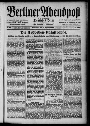 Berliner Abendpost vom 31.12.1908