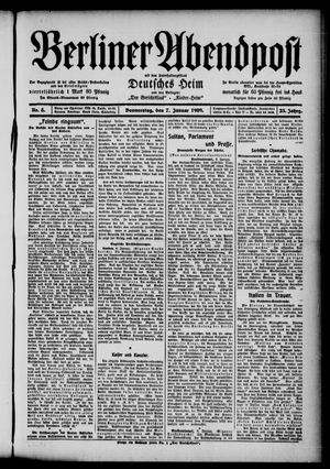 Berliner Abendpost vom 07.01.1909