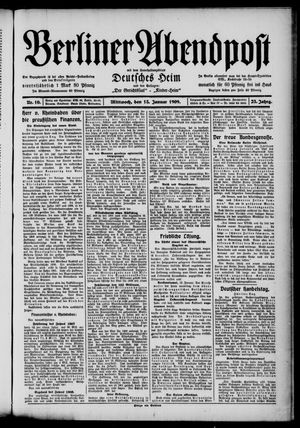 Berliner Abendpost vom 13.01.1909